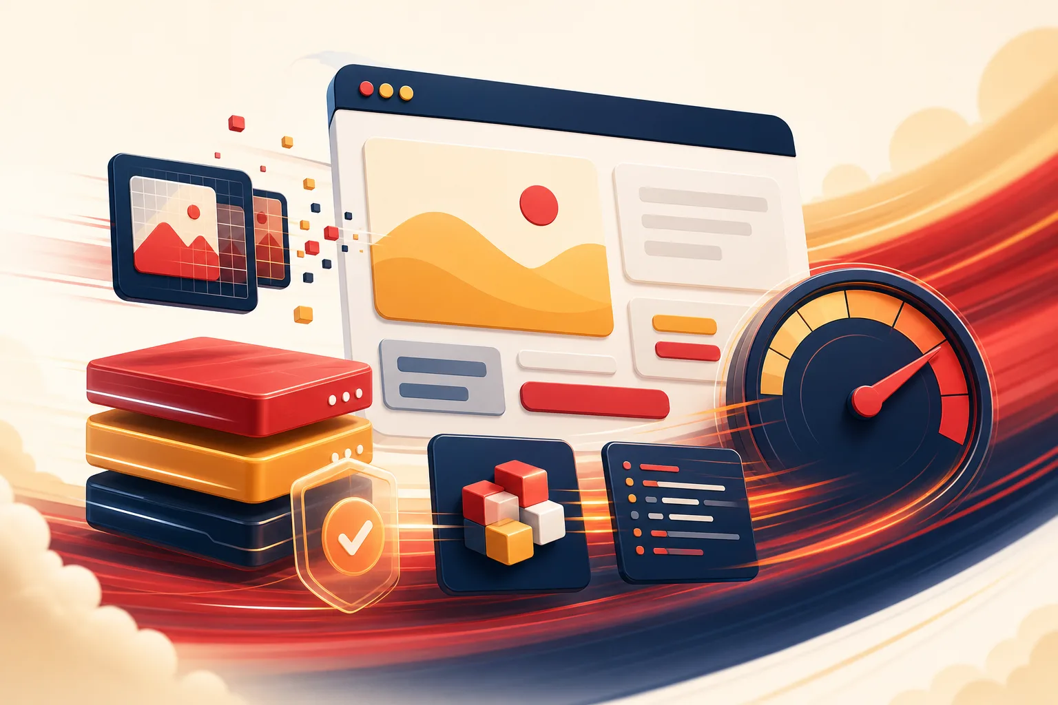 تصویر افزایش سرعت سایت وردپرسی و بهبود Core Web Vitals